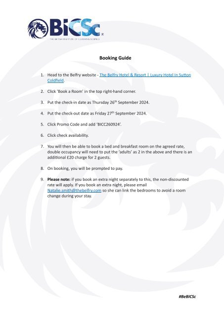 Booking guide 2024