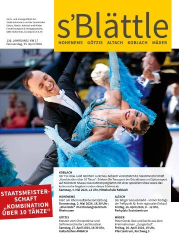 s'Blättle Nr. 17 - Do, 25. April 2024