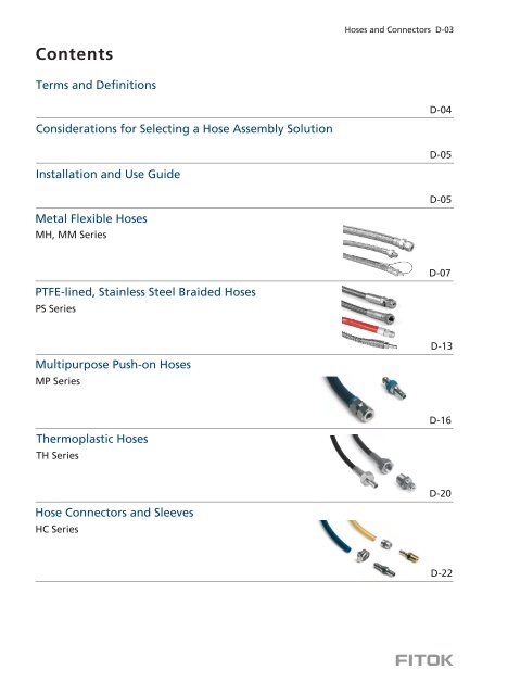 Hoses and Connectors FITOK EN