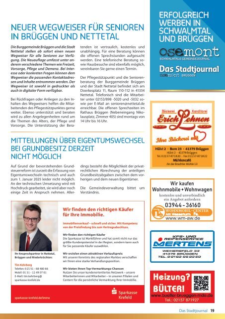 Das Stadtjournal-ose Mont Brüggen Ausgabe April 2024
