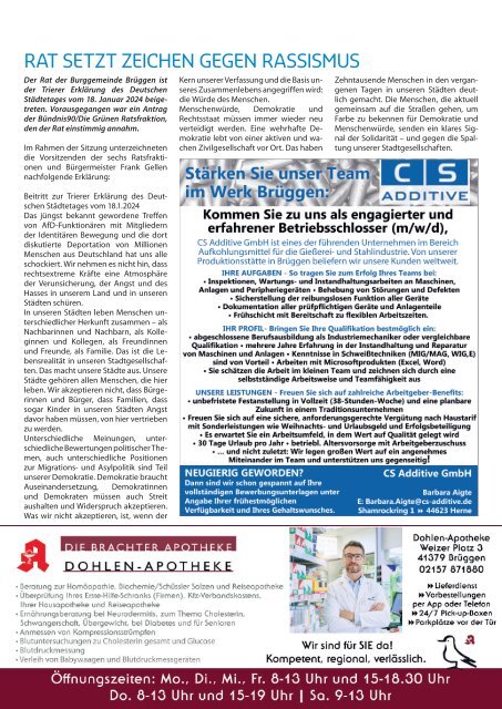 Das Stadtjournal-ose Mont Brüggen Ausgabe April 2024