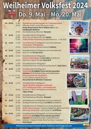 Volksfest Weilheim 2024 - Programm