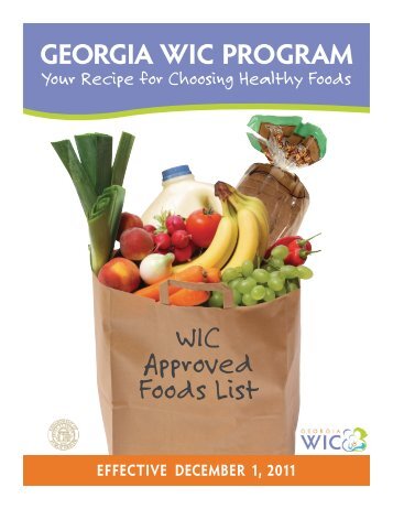 WIC Approved Foods List