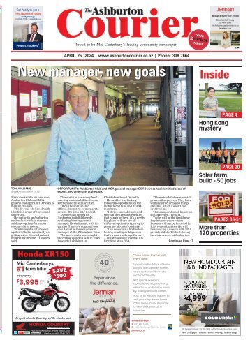 Ashburton Courier: April 26, 2024