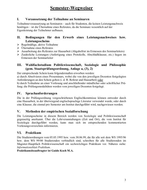 I. Vorlesungen - Institut für Politikwissenschaft der Friedrich-Schiller ...