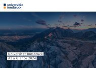 Universität Innsbruck: At a Glance 2024