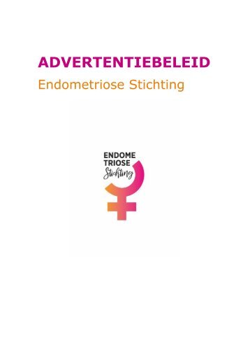 Advertentiebeleid Endometriose Stichting 2024