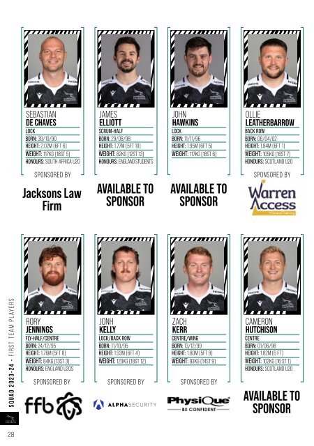 Newcastle Falcons vs Sale Sharks Match-Day Programme