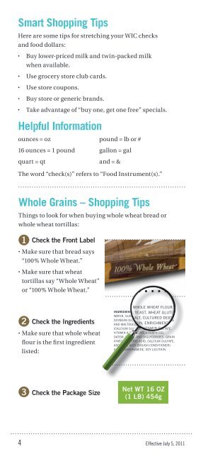 WIC Authorized Food List Shopping Guide - California Department ...