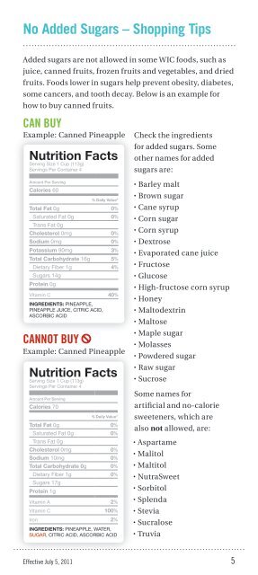 WIC Authorized Food List Shopping Guide - California Department ...