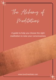 The Alchemy of Meditations