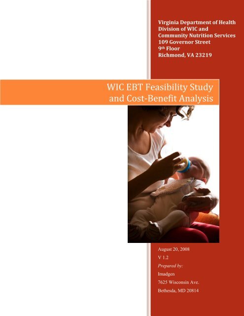 WIC EBT Feasibility Study and Cost‐Benefit Analysis