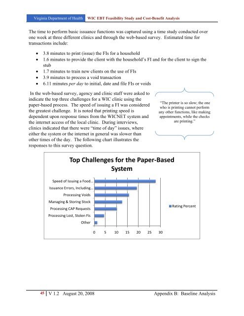 WIC EBT Feasibility Study and Cost‐Benefit Analysis