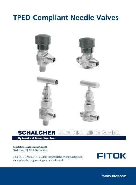 TPED-Compliant Needle Valves FITOK EN