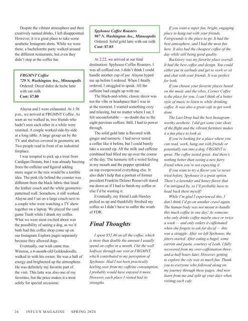 INFLUX Magazine Spring 2024