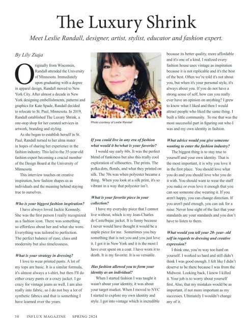 INFLUX Magazine Spring 2024