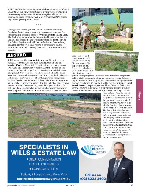 Pittwater Life May 2024 Issue
