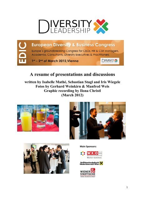 A resume of presentations and discussions - European Diversity ...