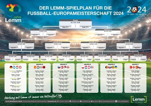 LEMM-Spielplan für die Europameisterschaft 2024
