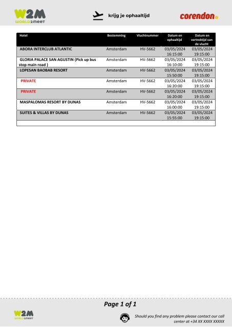 PICK UP 03 05 CORENDON LPA