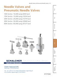 Medium High Pressure Needle Valves and Pneumatic Needle Valves FITOK EN