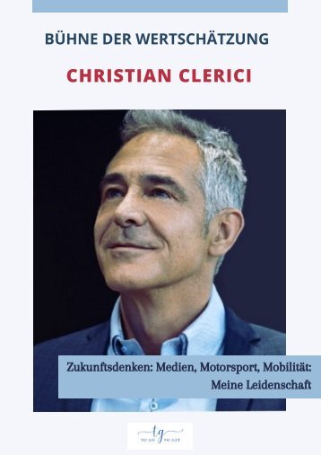 Bühne der Wertschätzung - Christian Clerici - Zukunftsdenken