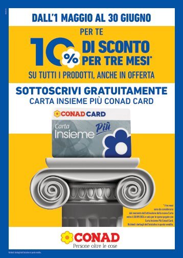 Volantino Attività Reclutamento FVL Carta Insieme Insieme Più Conad Card mag-giu24