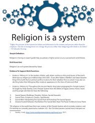 Religion Is A System