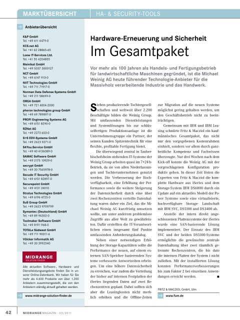 schwerpunkt - Midrange Magazin