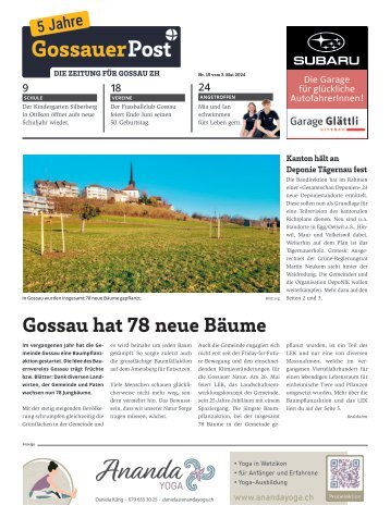 Gossauer Post Nr. 2 vom 3. Mai 2024