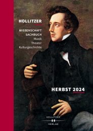 Vorschau Hollitzer Verlag Herbst 2024