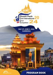 International Choir Competition Phnom Penh 2024 - Program Book