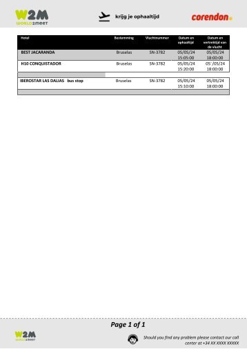 PICK UP  CORENDON  05 05 TFS  