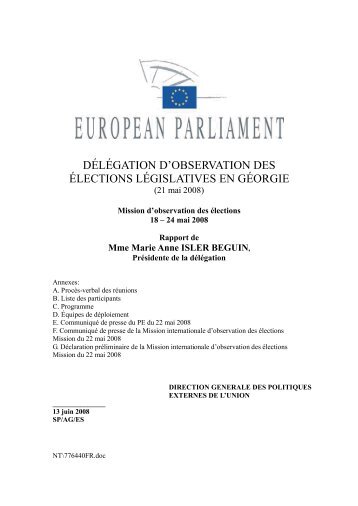 election observation mission to georgia parliamentary ... - Europa