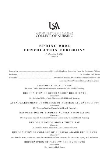 Spring 2024 Convocation Ceremony