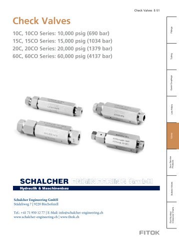 Medium High Pressure Check Valves FITOK EN