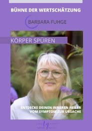 Bühne der Wertschätzung - Barbara Fuhge - Körper spüren