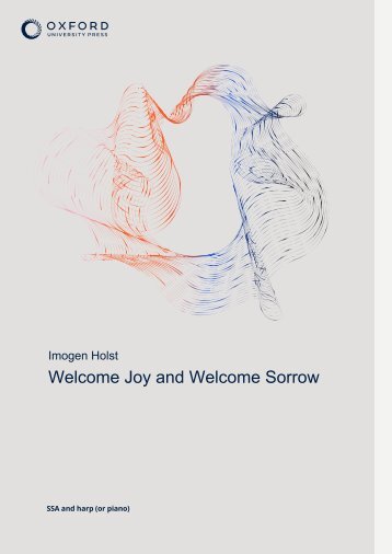 Imogen Holst Welcome Joy and Welcome Sorrow