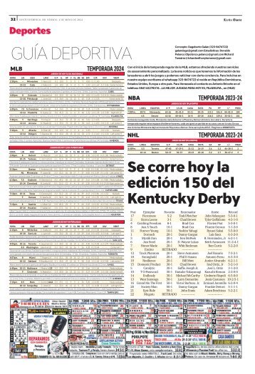 Guía Deportiva 04-05-2024