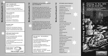 Aktueller Flyer zum Weihnachtsmarkt 2012 - Gewerbeverein Aadorf