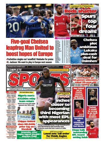 COMPLETE SPORTS - MONDAY, MAY 6, 2024