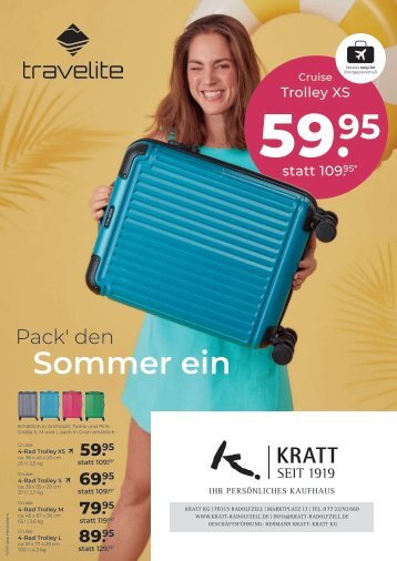 Kratt | Prospekt Travelite "Pack den Sommer ein"