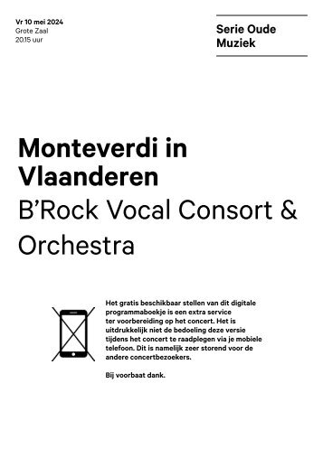 2024 05 10 Monteverdi in Vlaanderen - B'Rock Vocal Consort & Orchestra