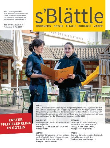 s'Blättle Nr. 19 - Mi, 8. Mai 2024