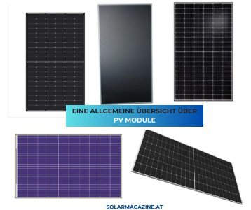 PV Module Allgemein