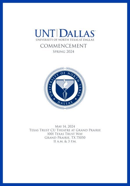 Commencement Program Spring 2024