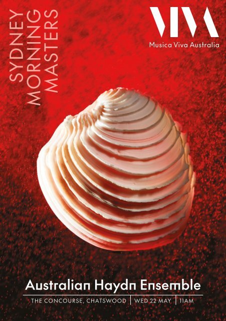 Australian Haydn Ensemble Program Guide | Sydney Morning Masters | May 2024