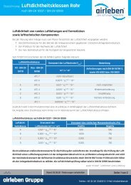 airleben Rohr Luftdichtheitsklassen