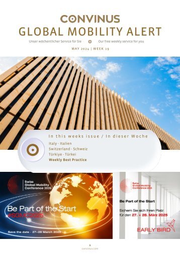 CONVINUS Global Mobility Alert - Week 19.2024