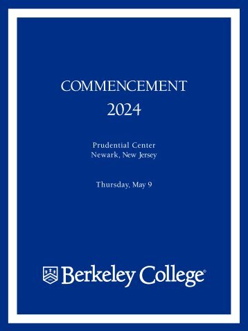 Commencement 2024 Program 